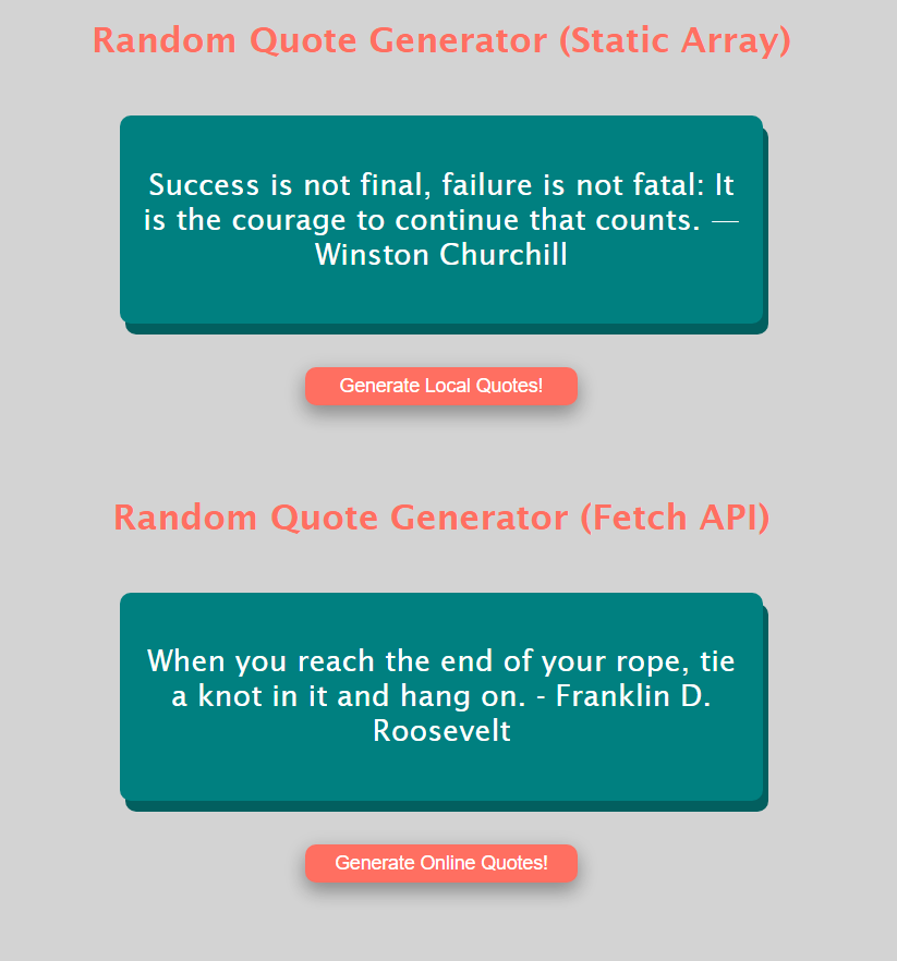 Random quote generator